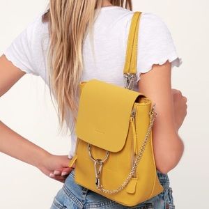Sidewalk stunner mustard yellow backpack
